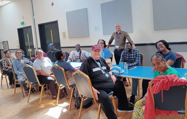 Practice Plus IUC Patient Engagement workshop with Croydon vision people sitting around a table